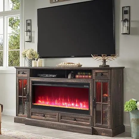 80 Inch Fireplace TV Stand