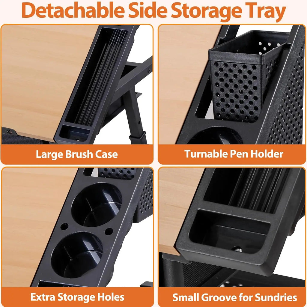 Adjustable Drafting Table with Stool