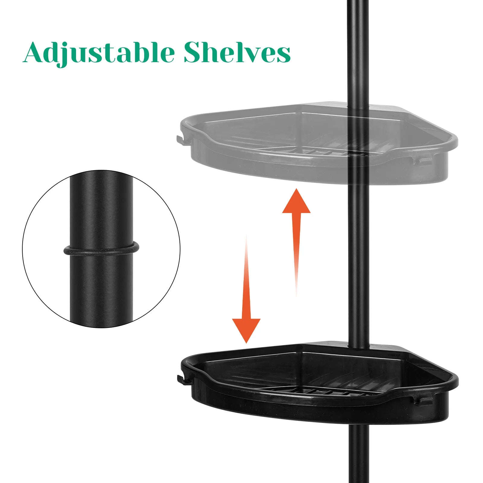 Corner Shower Caddy with Tension Pole
