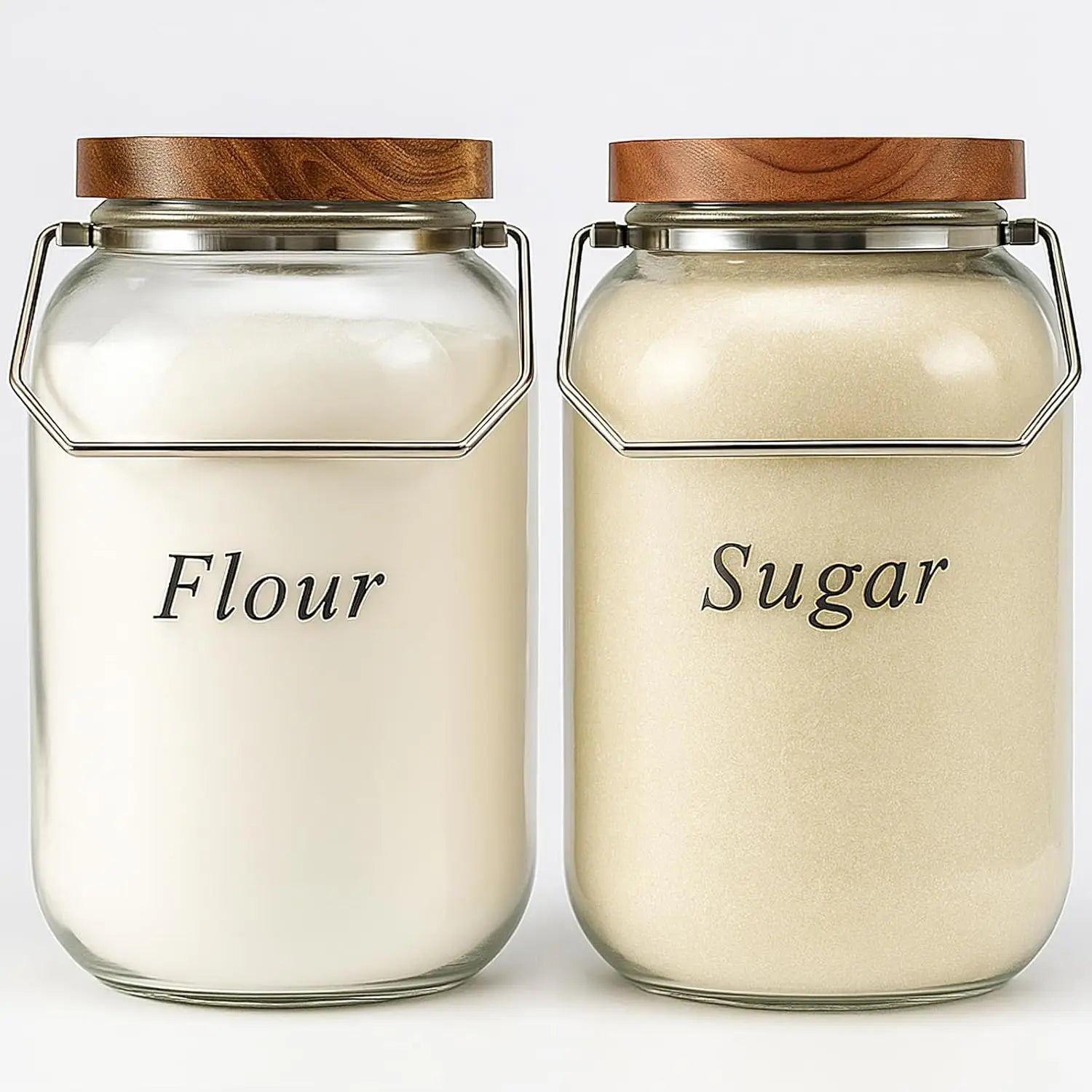 2 Pack Glass Storage Jars