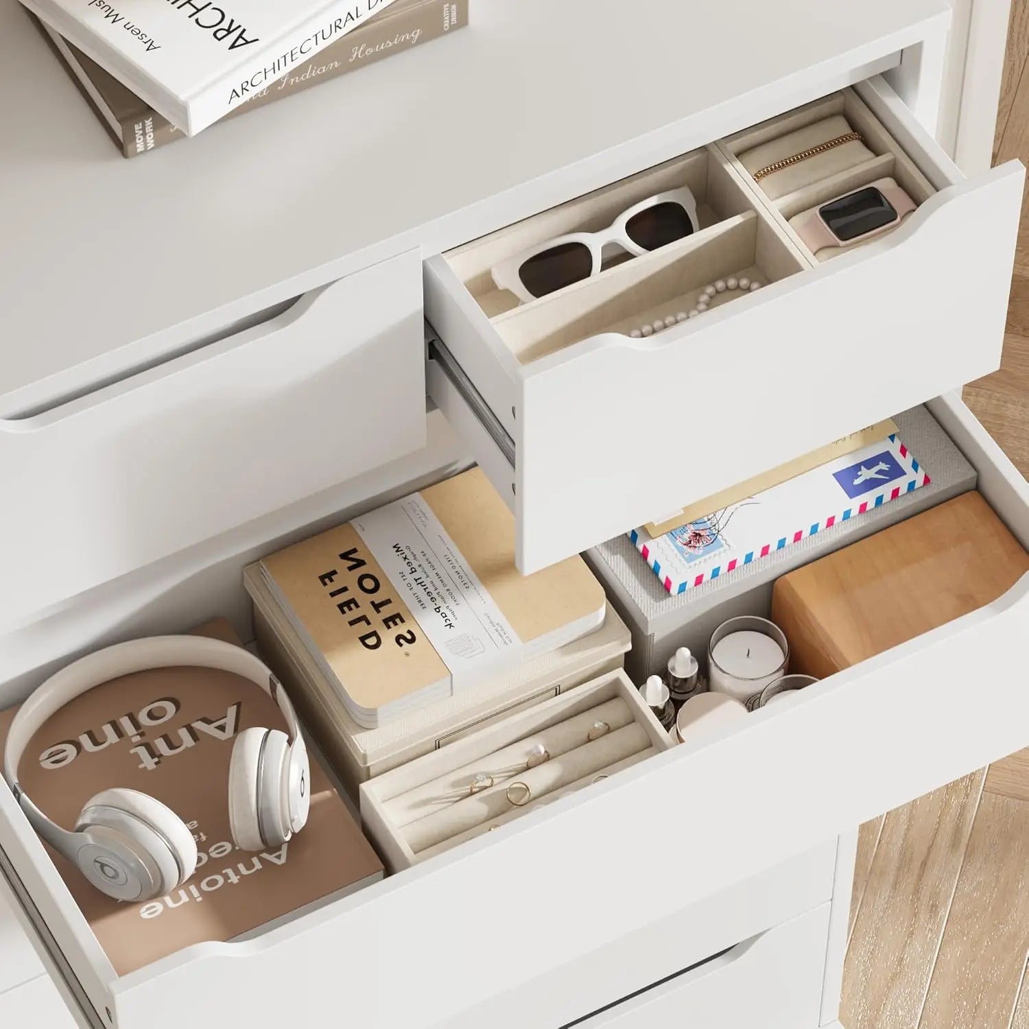 51" Tall 7 Drawers Modern Dresser