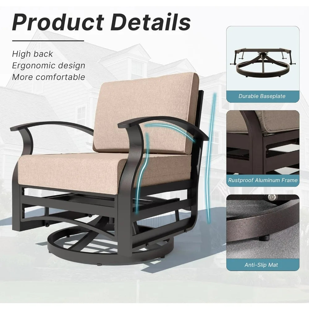 Swivel Rocking Chair Set