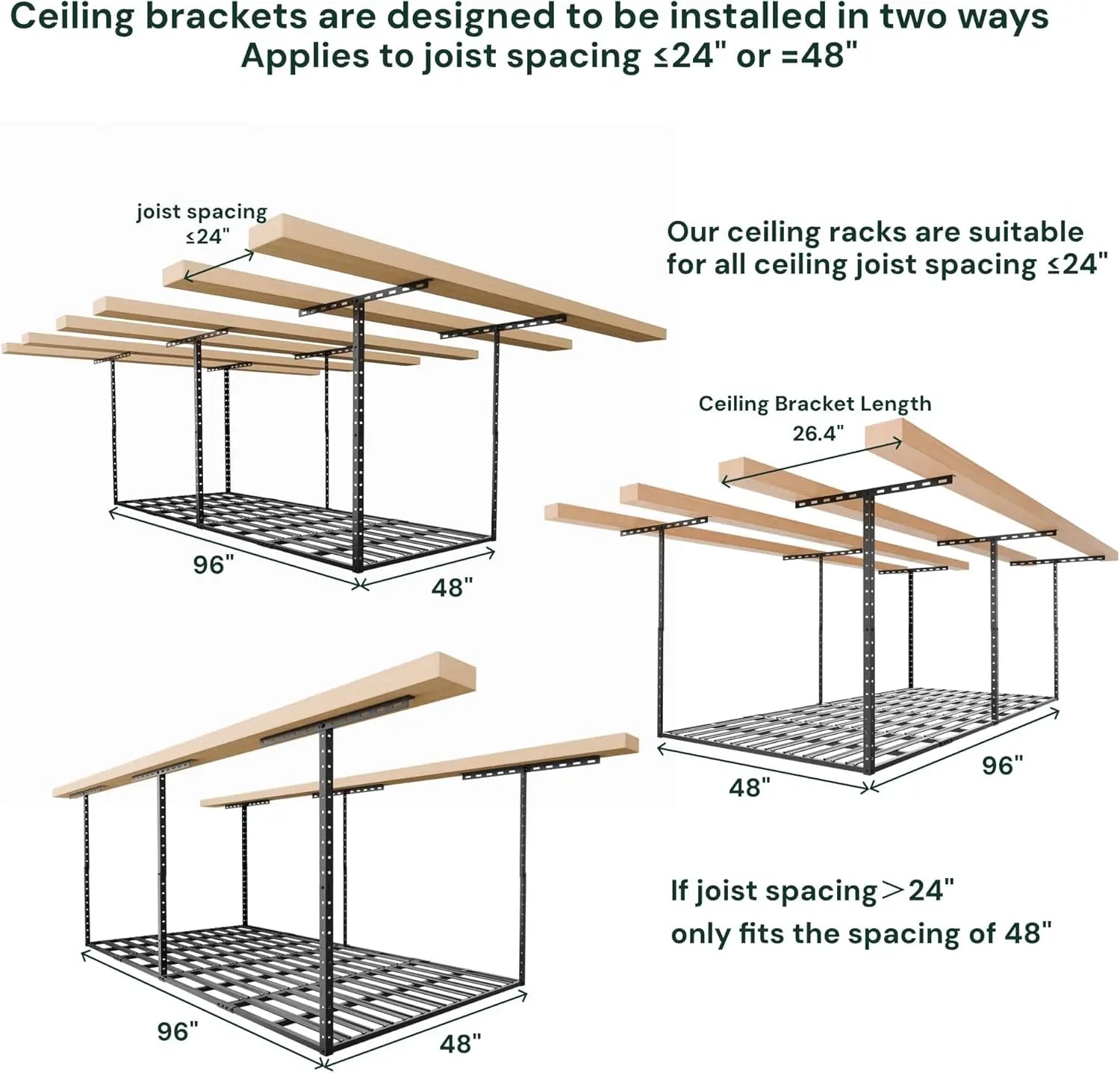 Adjustable Ceiling  Storage Rack