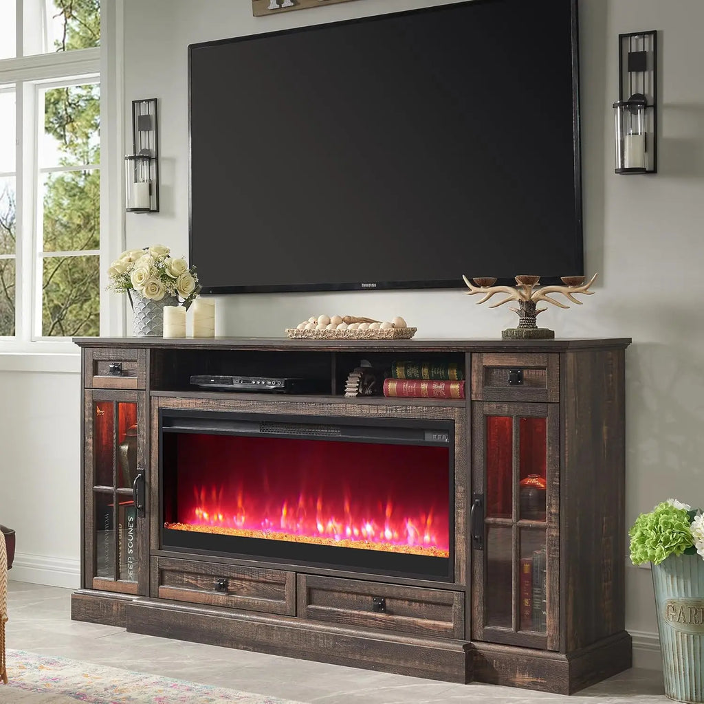 80 Inch Fireplace TV Stand