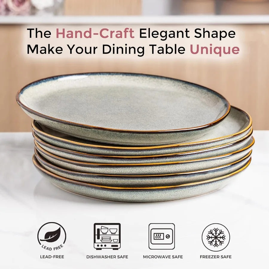 Ceramic Dinner Plates Set of 6