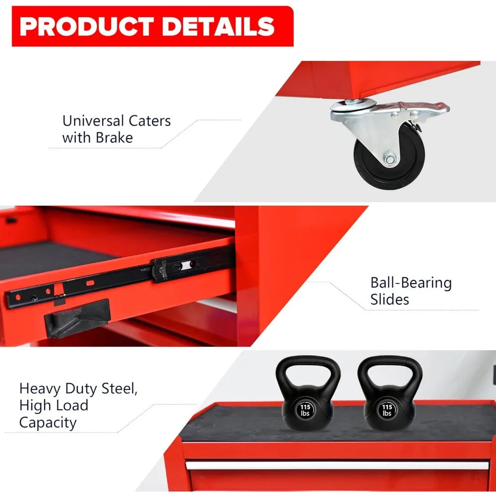 4 Drawer Rolling Tool Cart