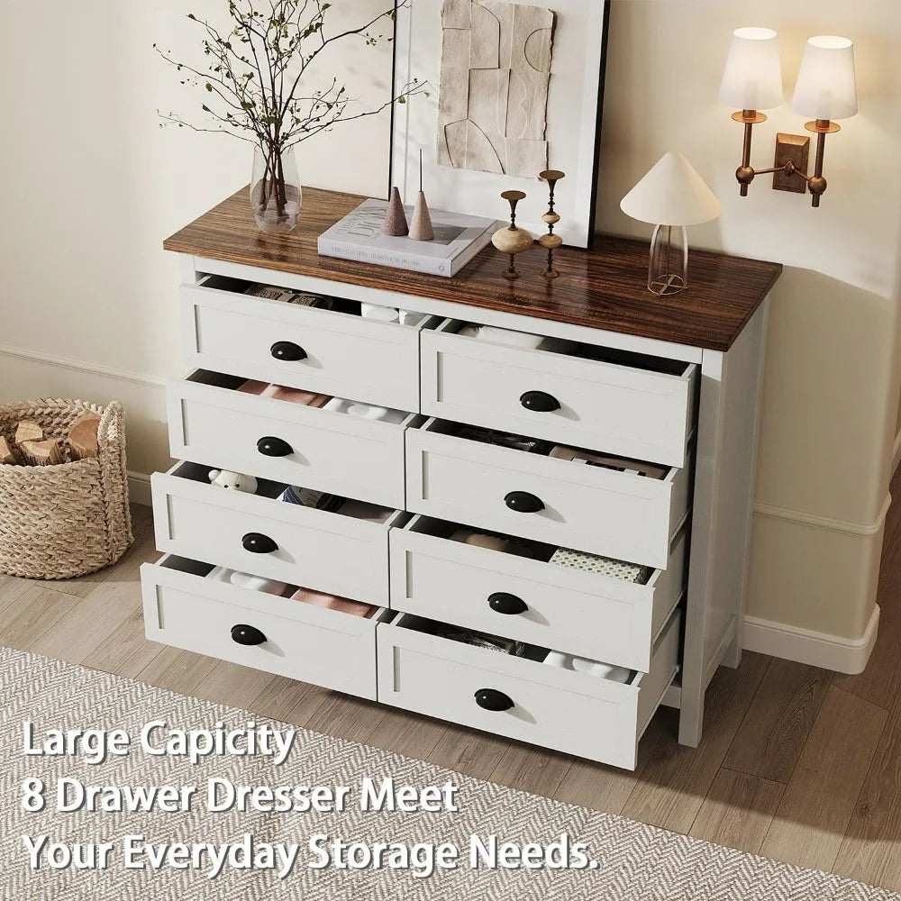 Farmhouse 8 Drawer Dresser