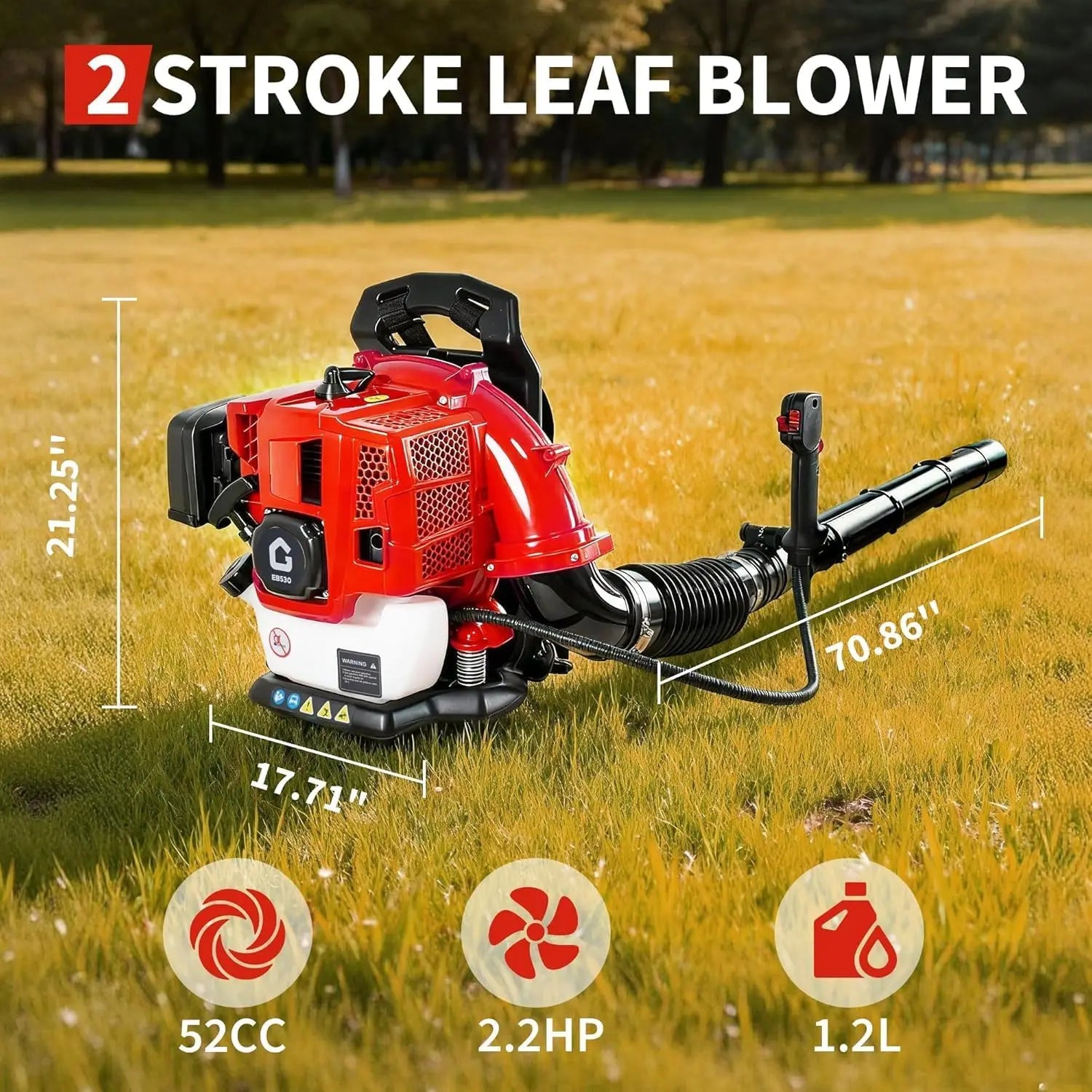 Powerful Gas Backpack Leaf Blower