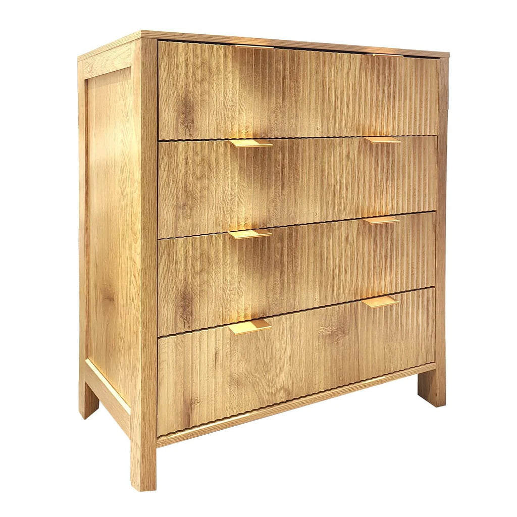 Fluted 4 Drawers Modern Chest
