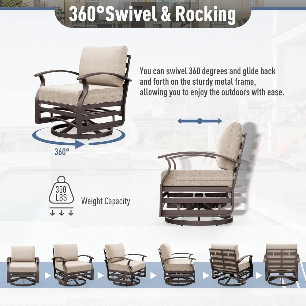 Swivel Rocking Chair Set