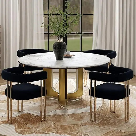 Set of 4 Modern Barrel Dining Chairs