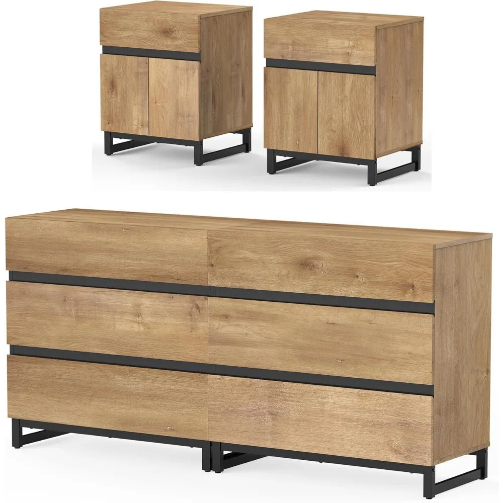 Dresser and Nightstand Set of 3
