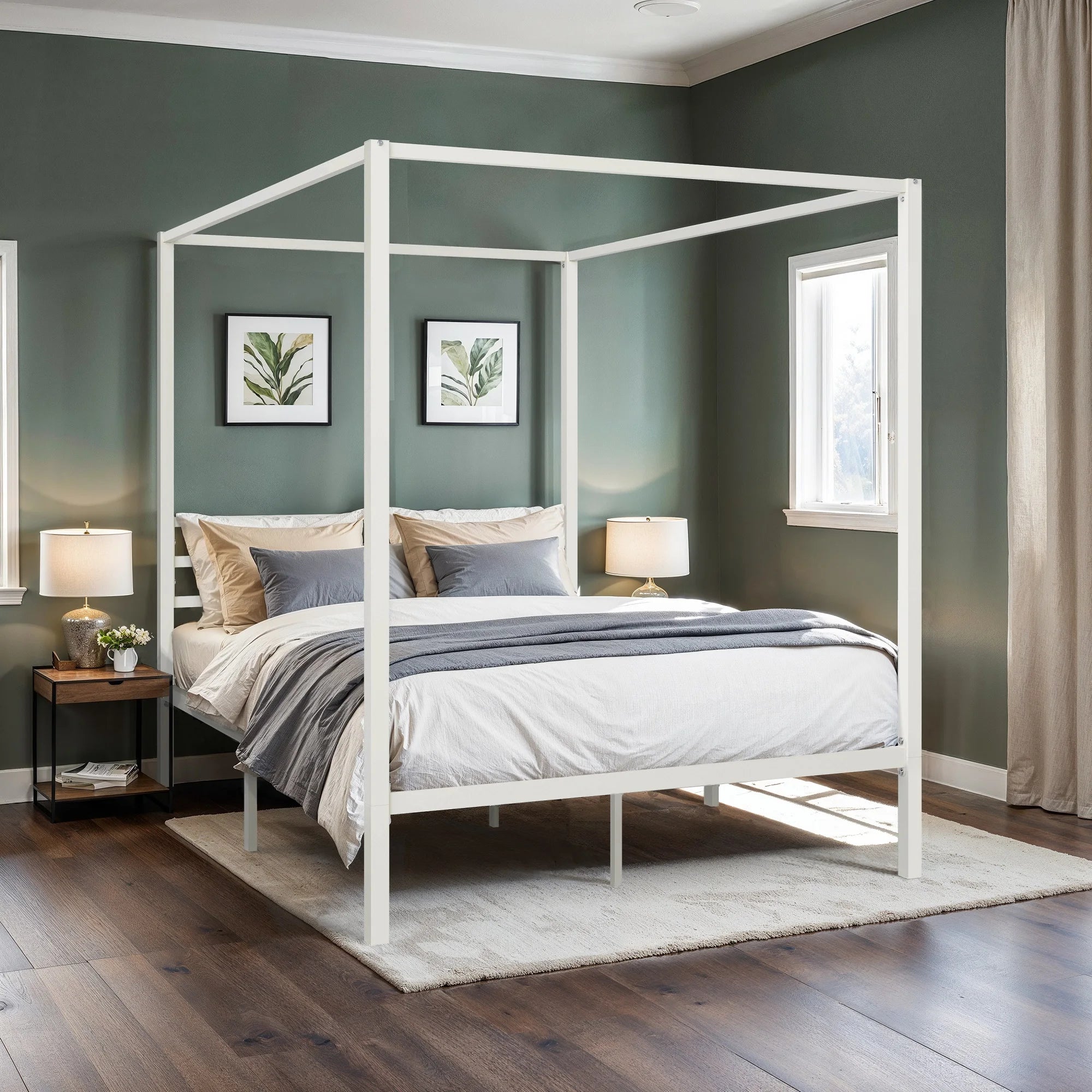 HOOMIC Canopy Bed Frame