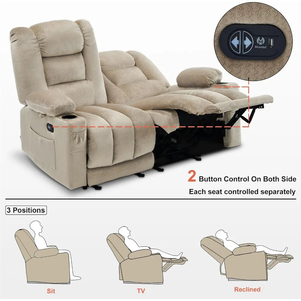 55.9" Power Loveseat Recliner